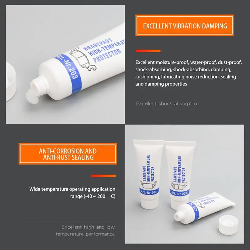 Brake Grease Lubricant Brake Fluids Parts Lubricant Stable Grease Automotive Assembly Lubricants 15g car lubricant,grease lubricant