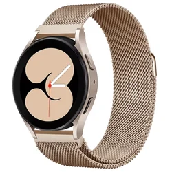 Premium Milanese Loop Watch Strap - Stainless Steel Mesh Bracelet for 22mm (Retro gold)