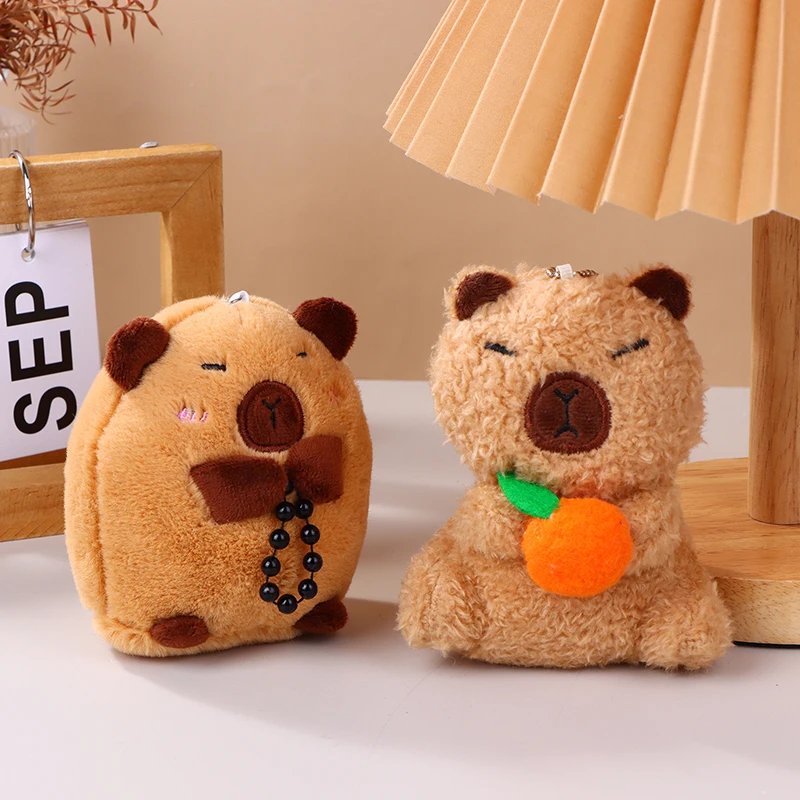 Capybara Plush Toy, Backpack Keychains Decor 4 Capybara Plush Toy, Backpack Keychains