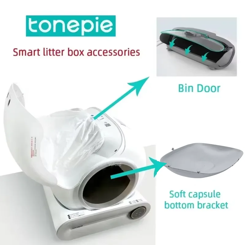 Cat Litter Box TONEPIE Automatische Kattenbak Accessoires Ventilatiegat Bodemkapje Rubberen Stop Kattenbakdeur Vervanging voor Kattenbak