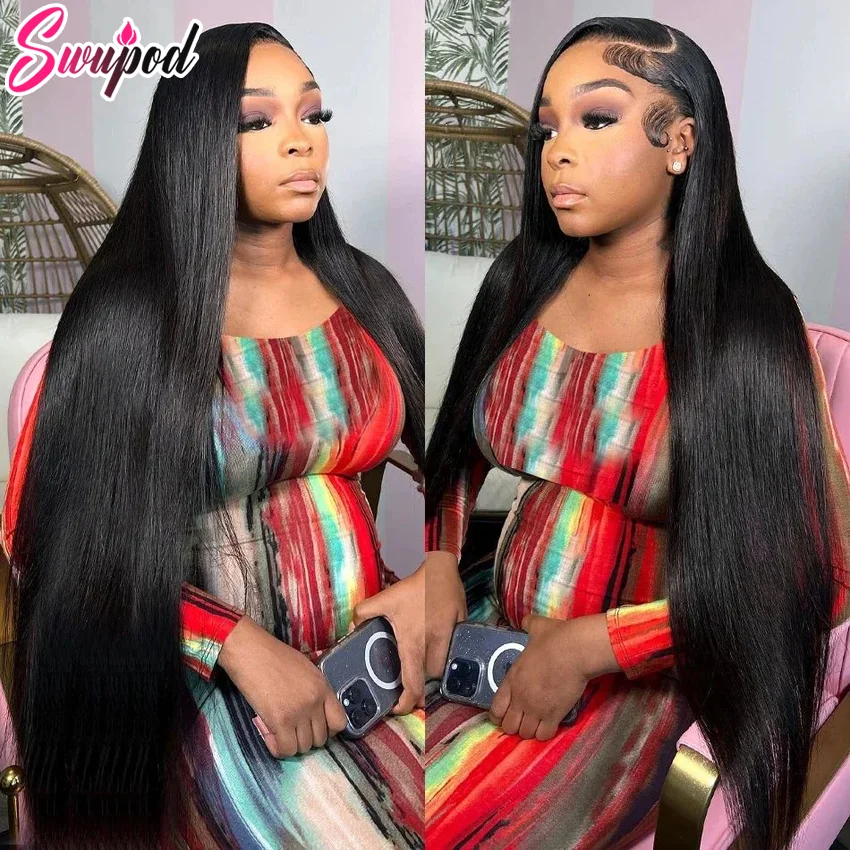 Full Lace Wig Brazilian Bone Straight 13x4 HD Transparent Lace Frontal Human Hair Wigs For Black Women Pre Plucked Wig