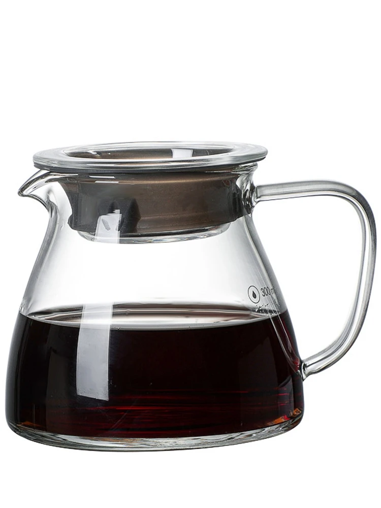Description Picture 6 of itemGlass Pour Over Coffee Server with Dot Scale Brewed Coffee Sharing Pot 300m/500ml Heat Resistant Hand Made Drip Coffee Pot