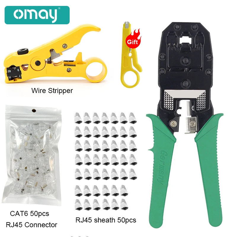 Decapagem de Crimpagem Alicerce com Profissional Lan Network Cabo Tester Clamp Alicerce Cat6 Conector Rj45 Rj11 Rj12 Utp