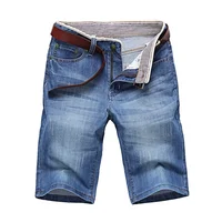 Summer Thin Denim Shorts For Men Good Quality Shorts Jeans Men Cotton Solid Straight Jeans Shorts Male Blue Casual Jeans Size 40 1