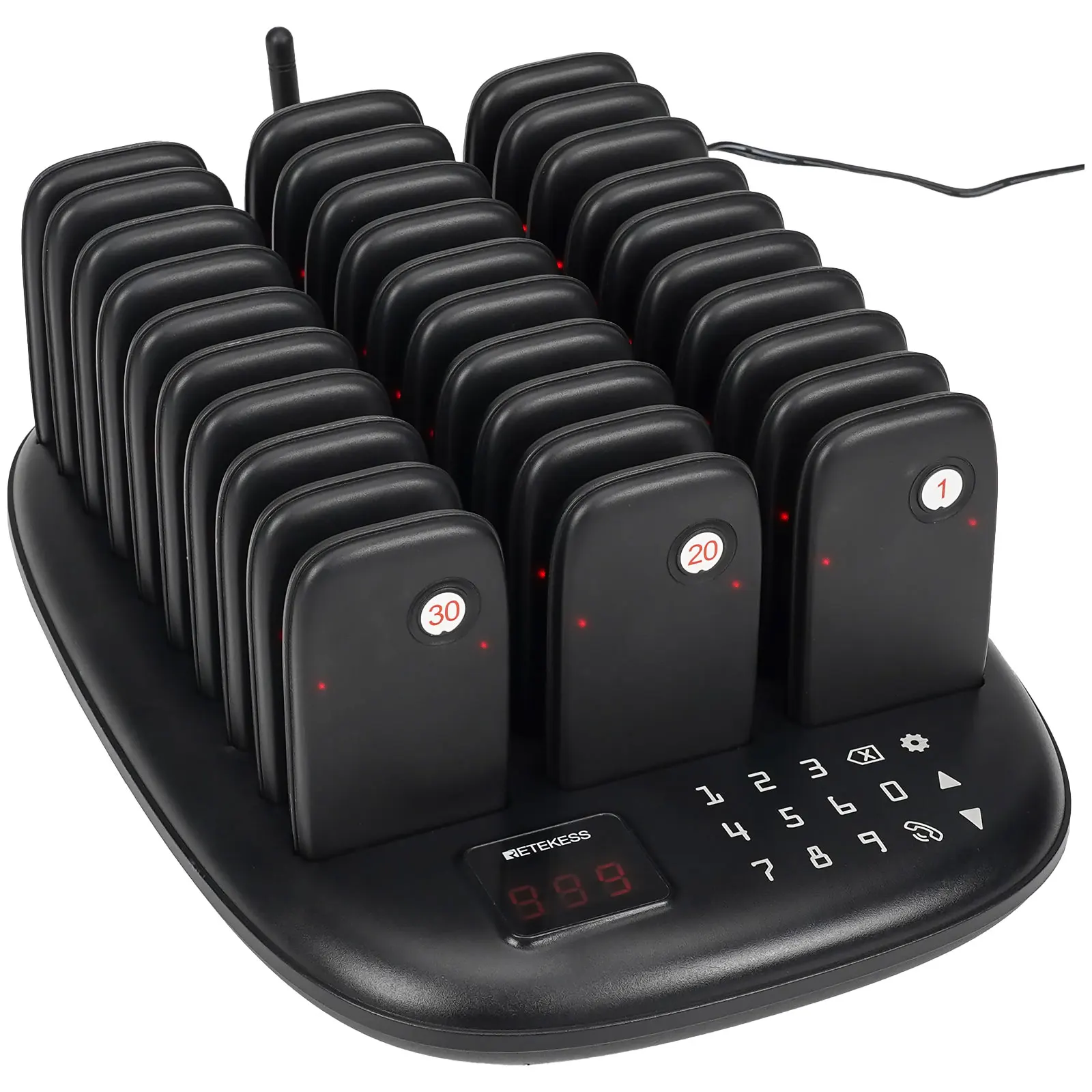 

Long distance Long service time vibration beep flash light Multiple prompt modes One key shutdown queue Restaurant buzzer Pager