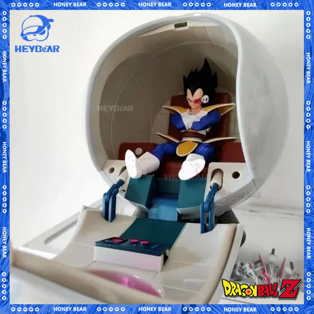 

Dragon Ball Goku Vegeta Space Capsule Spaceship Luminous Decoration Super Saiyan Vegeta Space Model Desktop Ornaments Toys Gifts