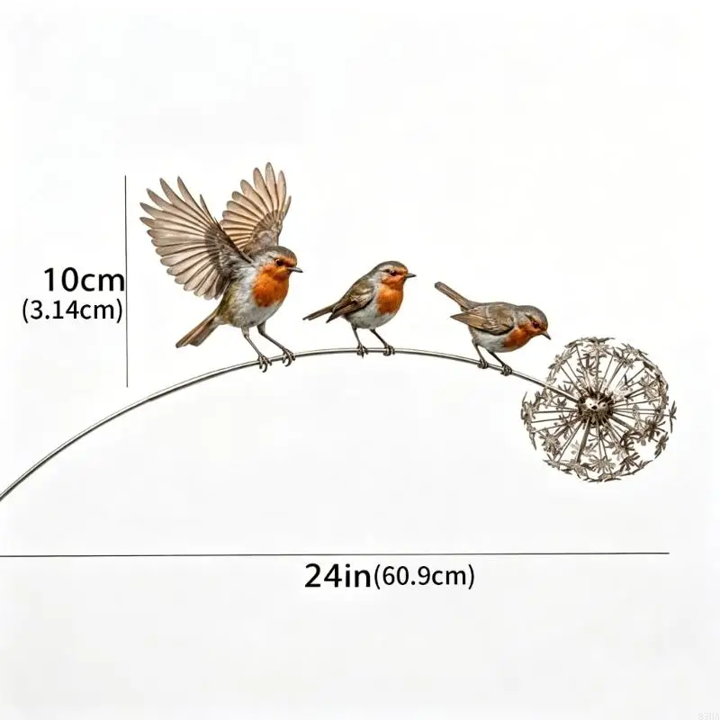 รูปสินค้า Bird Garden Stake 3 Birds ตกแต่งสวน