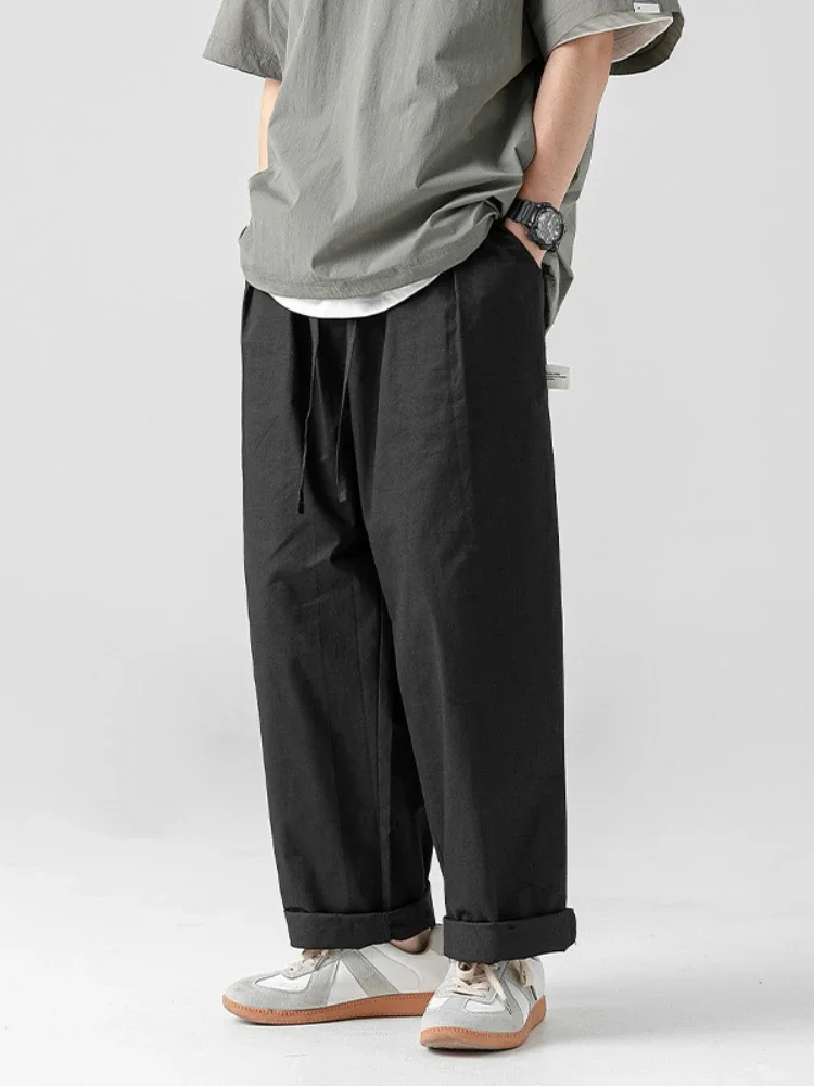 Men's Clothing Loose Straight Pants Spring and Summer Models Japanese Streetwear Outdoor Leisure Cotton Cargo Pants Men New