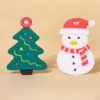 2PC Silicone Teether Baby Santa Teether Children Christmas Gift BPA Free Silicone Children's Products Children Teether 3