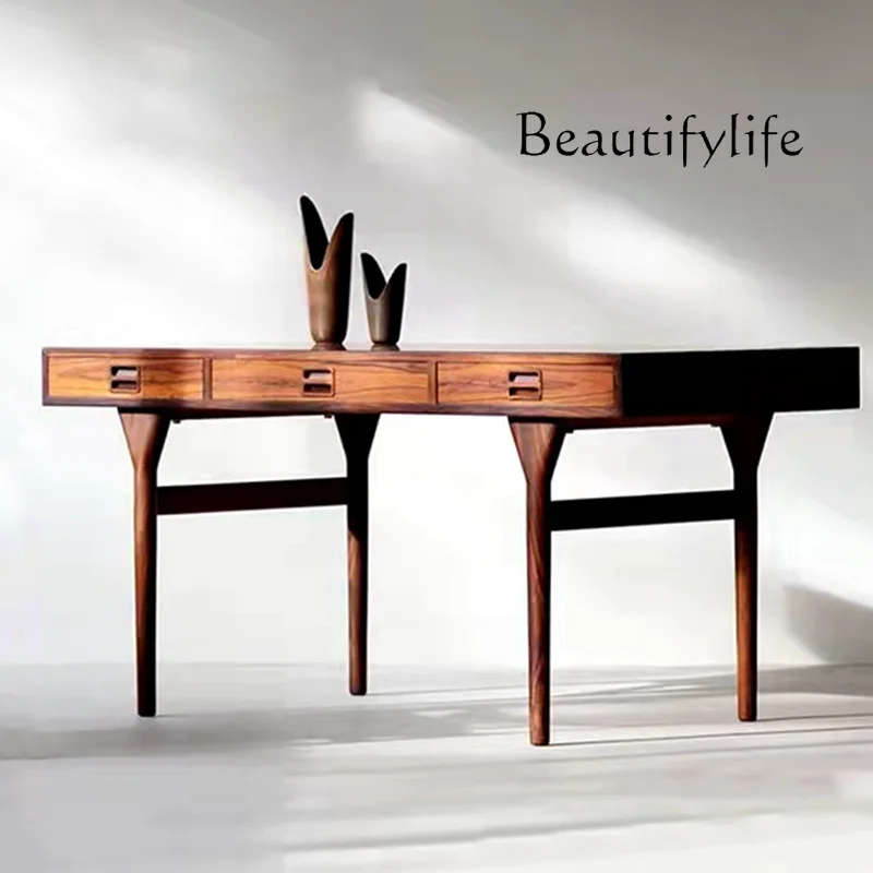 

American Solid Wood Book Retro Style Simple Design Desk