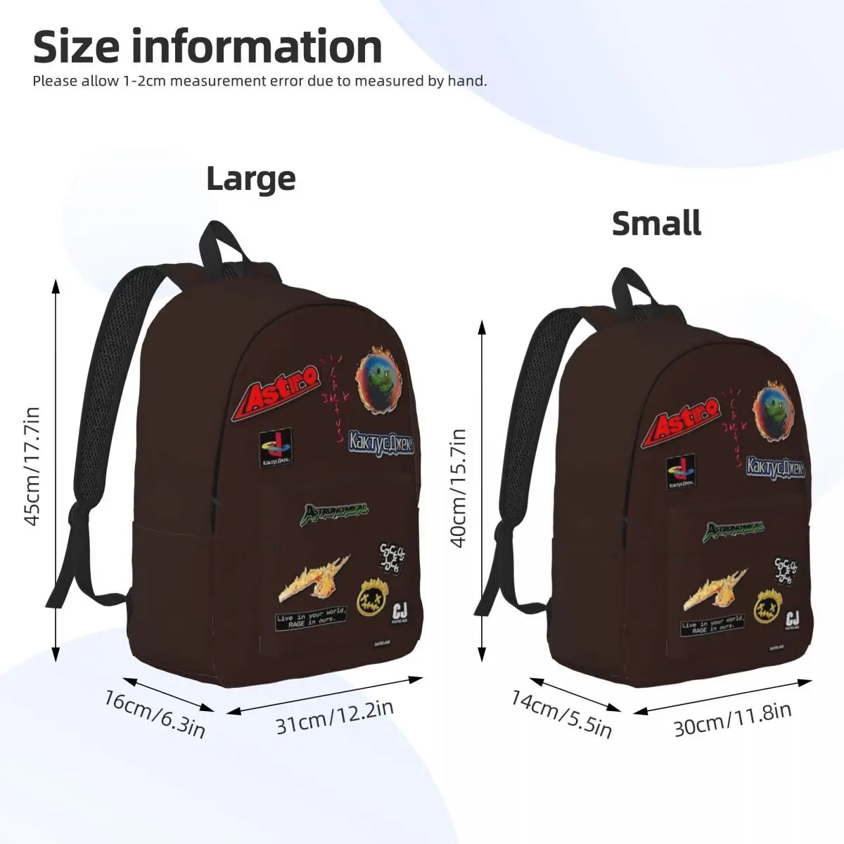 Travis Scott Thescotts Cactus Jack Backpack for Men Women Casual Student  Business Daypack Laptop Canvas Bags Outdoor