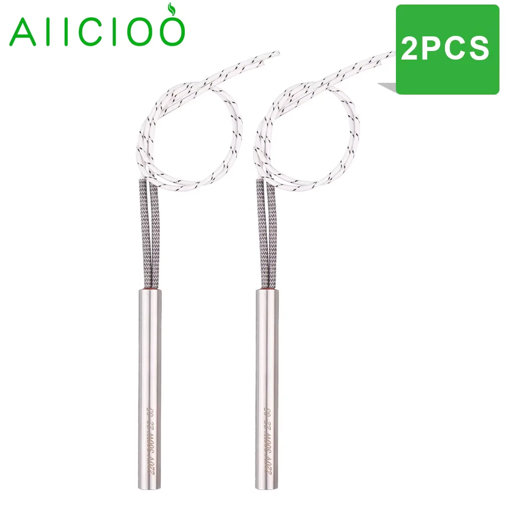 2PCS Mold Cartridge Heater Cylindrical Igniter Hot Rod Tubular Heating Element 6mm/8mm/10mm/12mm 220V 100W/150W/200W/250W SUS304