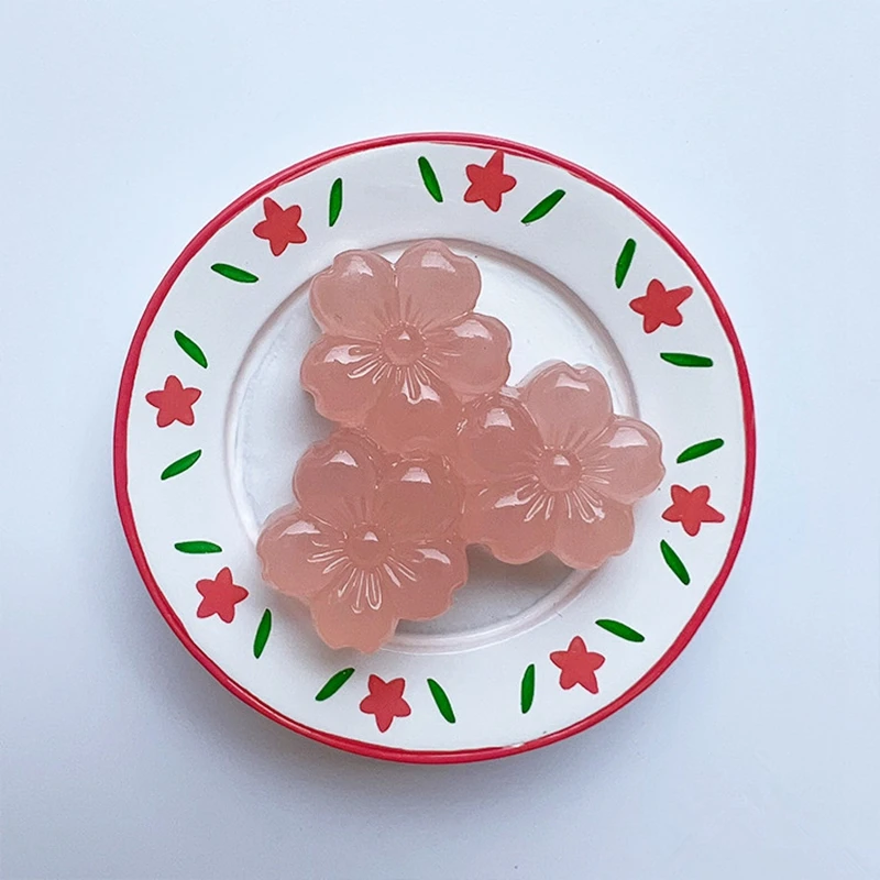 

Handmade Painted Cherry Blossom Jelly 3D Fridge Magnets Tourism Souvenirs Refrigerator Magnetic Stickers Gift