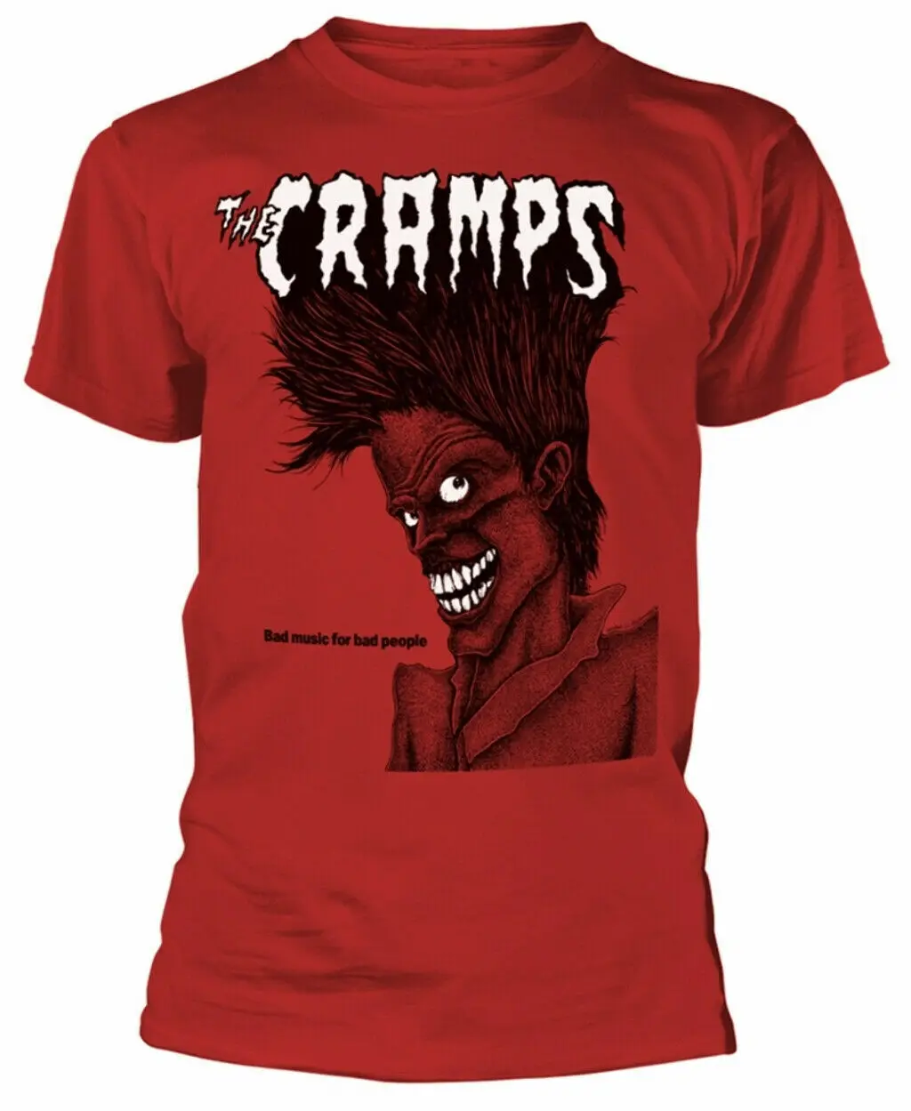 I Crampi Bad Music For Bad People T-Shirt Rossa-Ufficiale