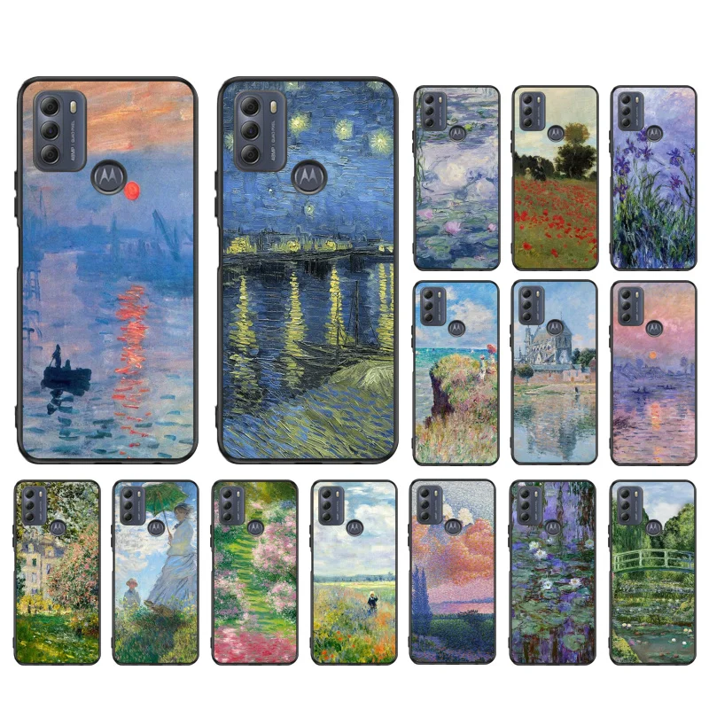 

Claude Monet Garden Lotus Case For Moto G10 G20 G30 G100 G22 G41 G13 G23 G31 G32 G40 G60 E22 E20 E30 E40 E32 Edge 20 Lite 30Neo