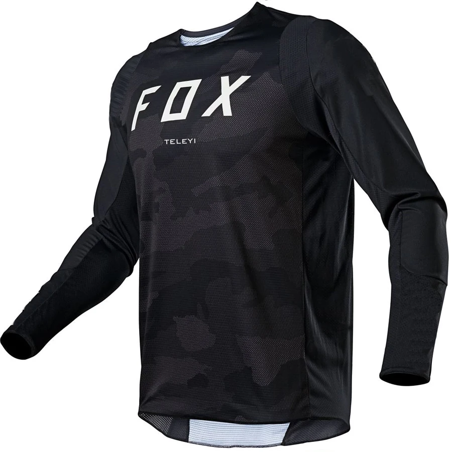 2023 Men's Downhill Jersey Fox teleyi Mountain Bike Mtb Shirts Offroad