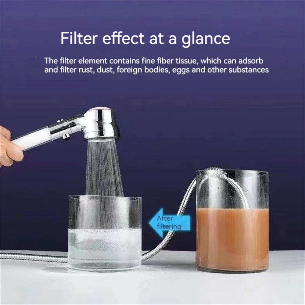 Shower Head Replacement Cotton Filter Set Water Purification Remove Chlorine Fluoride Hard Water for Shower Cleaning