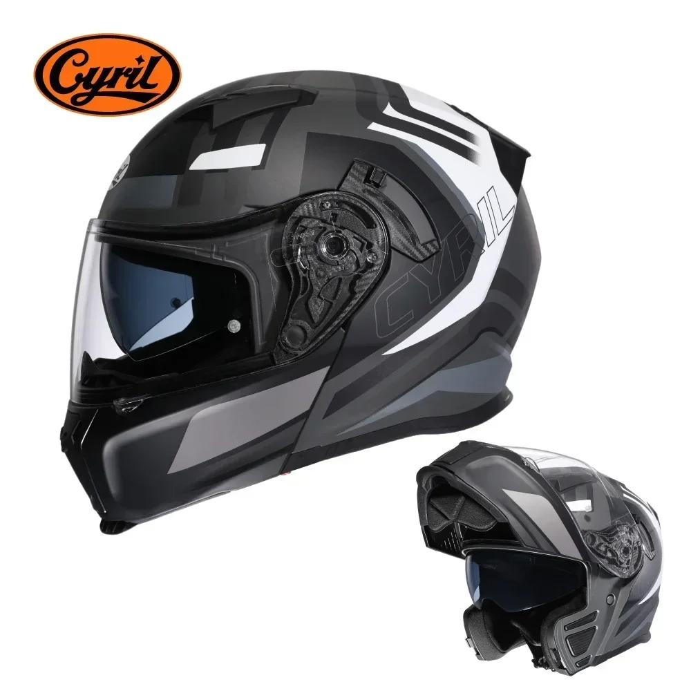 thumbnail image 1 of Casco de motocicleta con doble visera, modular, abatible, de cara completa, para adultos, hombres y mujeres, aprobado por DOT, Casco Moto Cascos Para Moto, 1 of 5