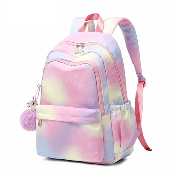 School Backpack for Girls Book Bags Rainbow Print Girls Students Backpack for Elementary School bags Kids Lightweight Backpack 1