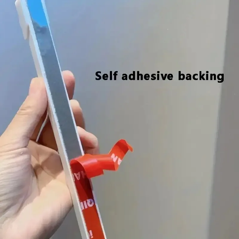 1PC Klebstoff Schiebe Haken Starke Küche Lagerung Rack Kein Stanzen Tür Zurück Aufkleber Einfache Organisation Reihe Aufhänger – Detail 8