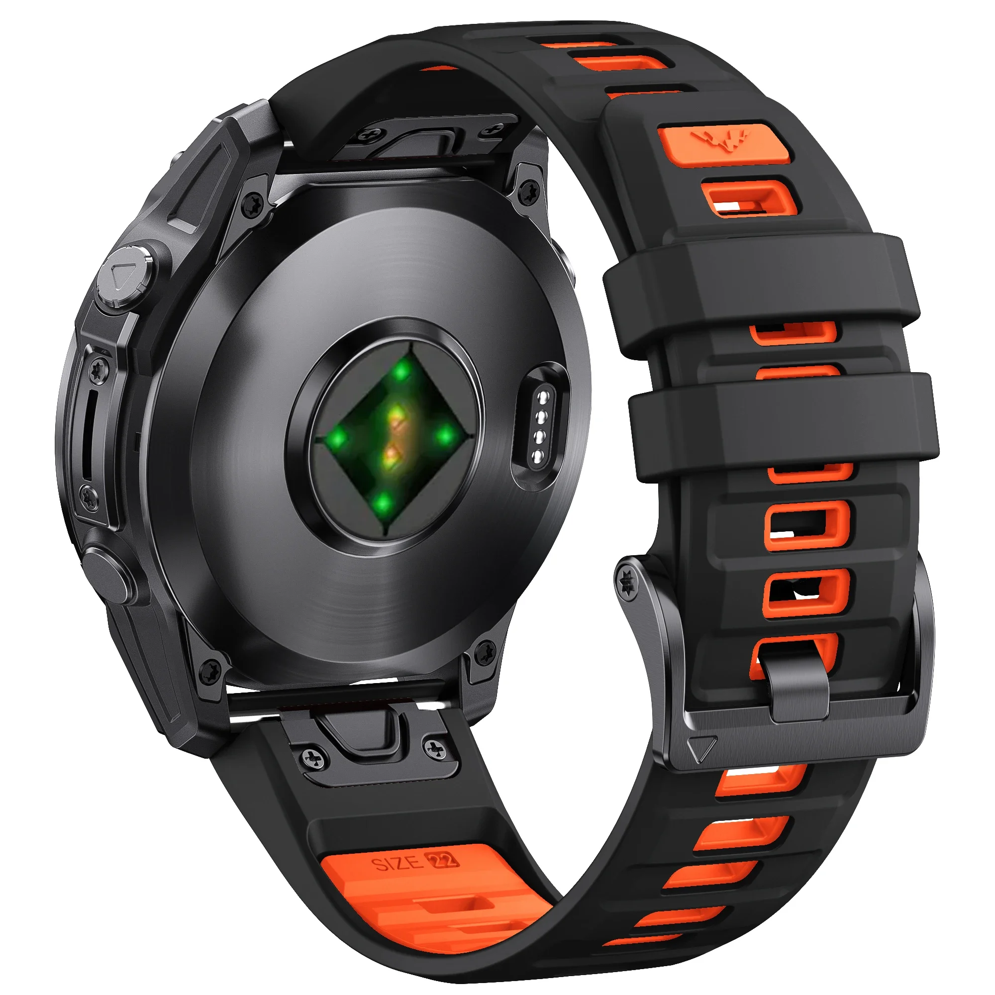 Two-Tone Silicone Strap - QuickFit 26mm/22mm Watch Band Accessories