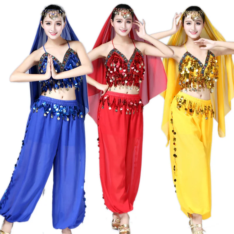 3 pieces Suit Adult Bellydance Costumes for Women Indian Belly Dance Costume 3pcs set Woman Belly Dancing Stage Wear