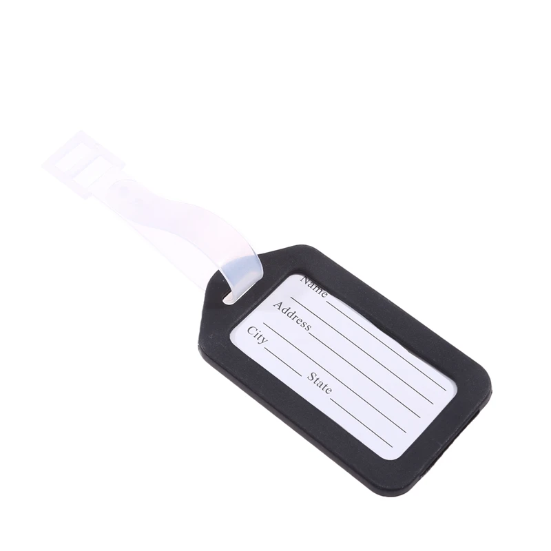 20 stücke Gepäck anhänger Koffer etikett Tasche Reise zubehör Gepäck tasche Tag Name Adresse ID Etikett Plastik koffer Gepäck anhänger – Detail 22