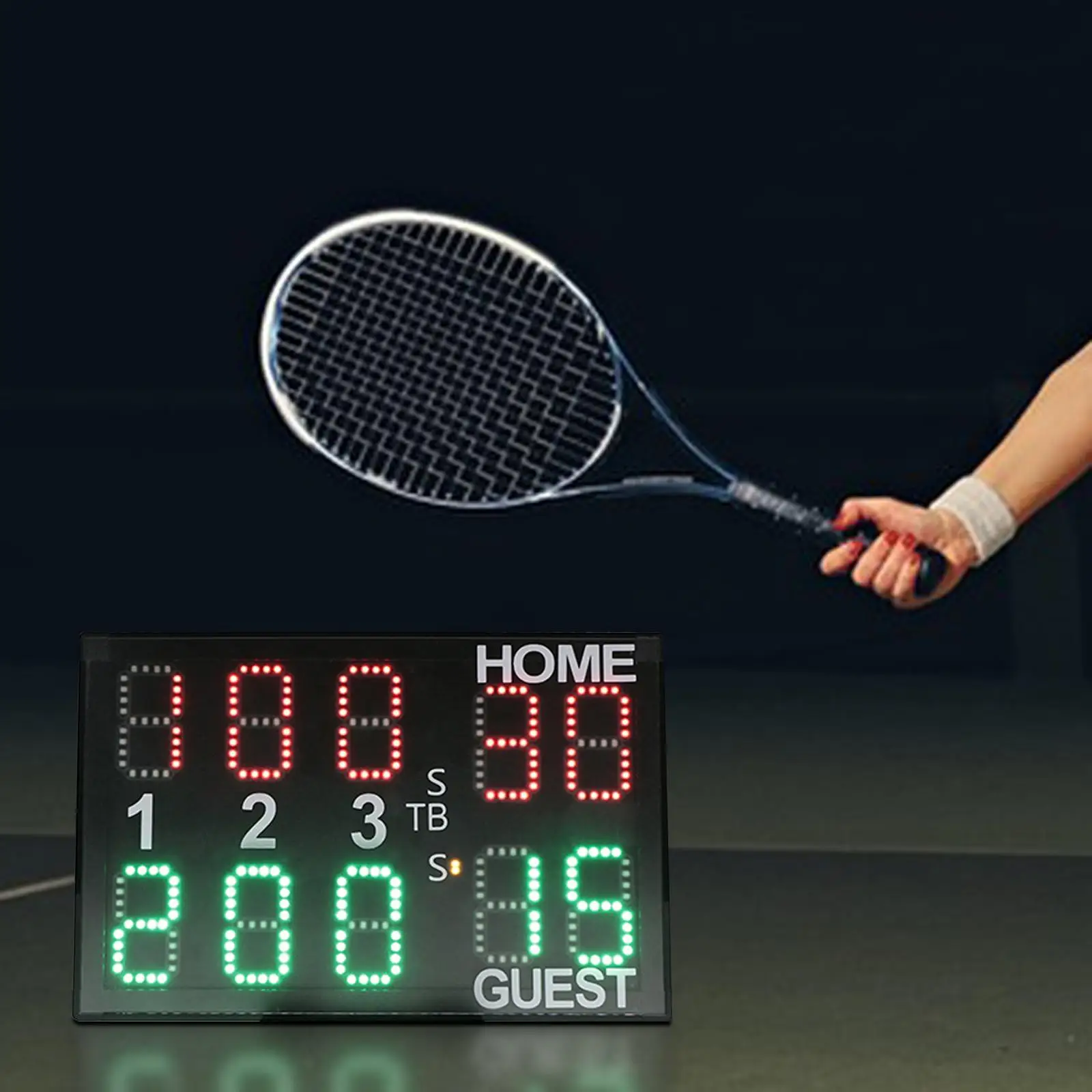 Multifunctional Electronic Tabletop Digital Scoreboard Remote Control Wall Mount Keeper for Basketball Volleyball Sports Boxing