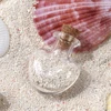 12 Pieces Mini Glass Bottle Cute Jars Vials with cork Wish Bottle glass vial pendant (Love Heart) 6