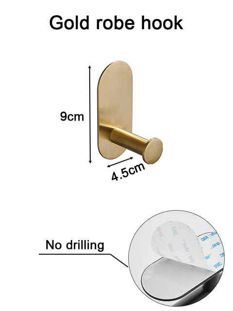 Gold robe hook