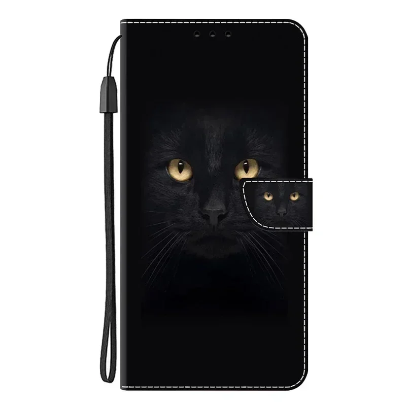 Elegant Leather Flip Wallet Phone Case with Magnetic Stand - Cute Design