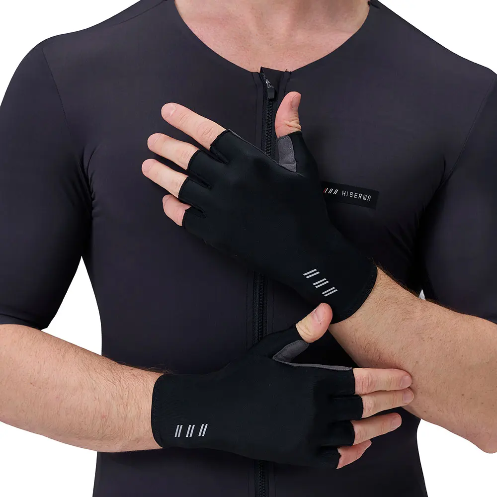 HISERWA Pro Top Breathable Cycling Half Finger Gloves Men Women Anti-Slip Anti-Sweat Outdoor Sports Gloves Bike Bicycle Gloves 2