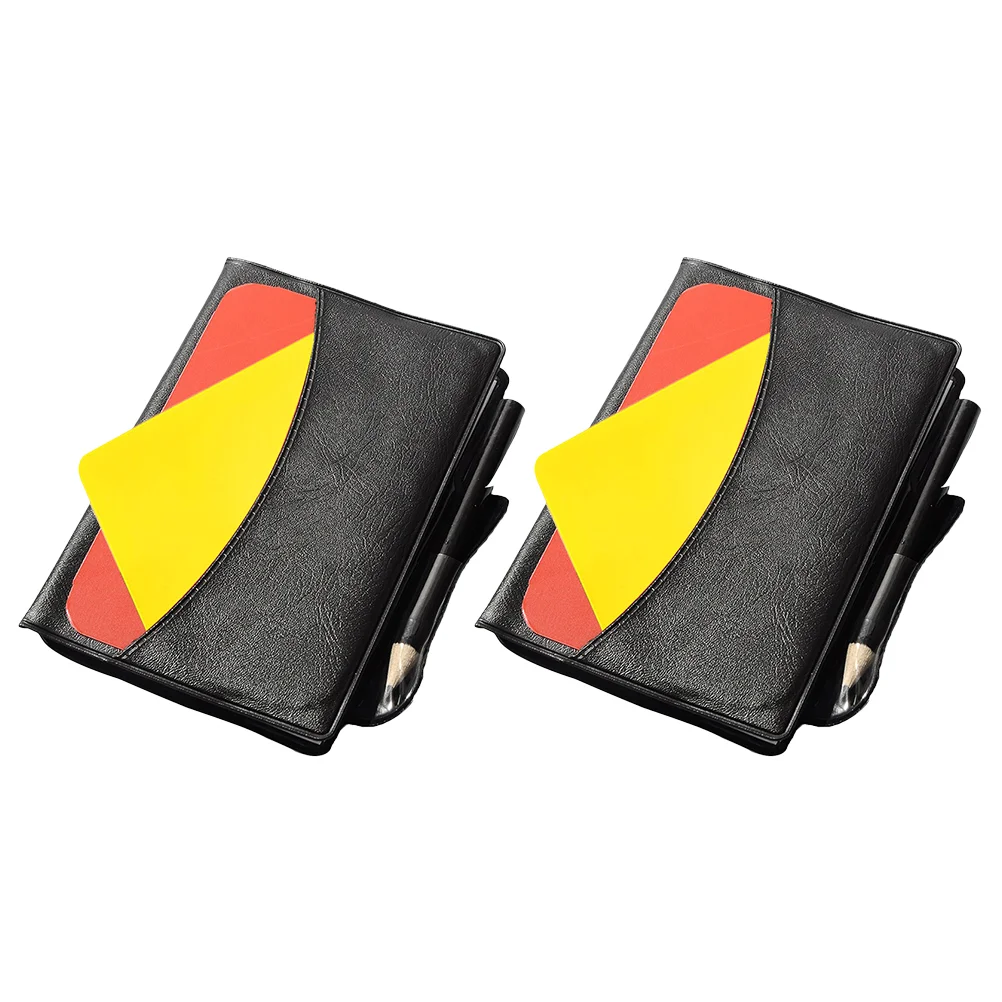 

Professional Soccer Ball Referee Red and Yellow Card Purses Multi-function Cards