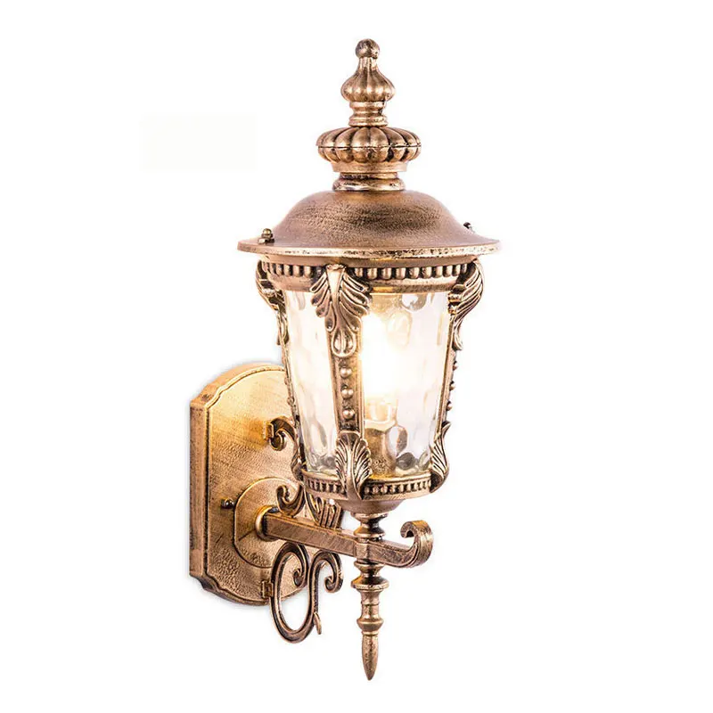 

European Style Retro Outdoor Landscape, Courtyard, Garden, Villa, Balcony Lamp, Aisle Waterproof Lotus Wall Lamp