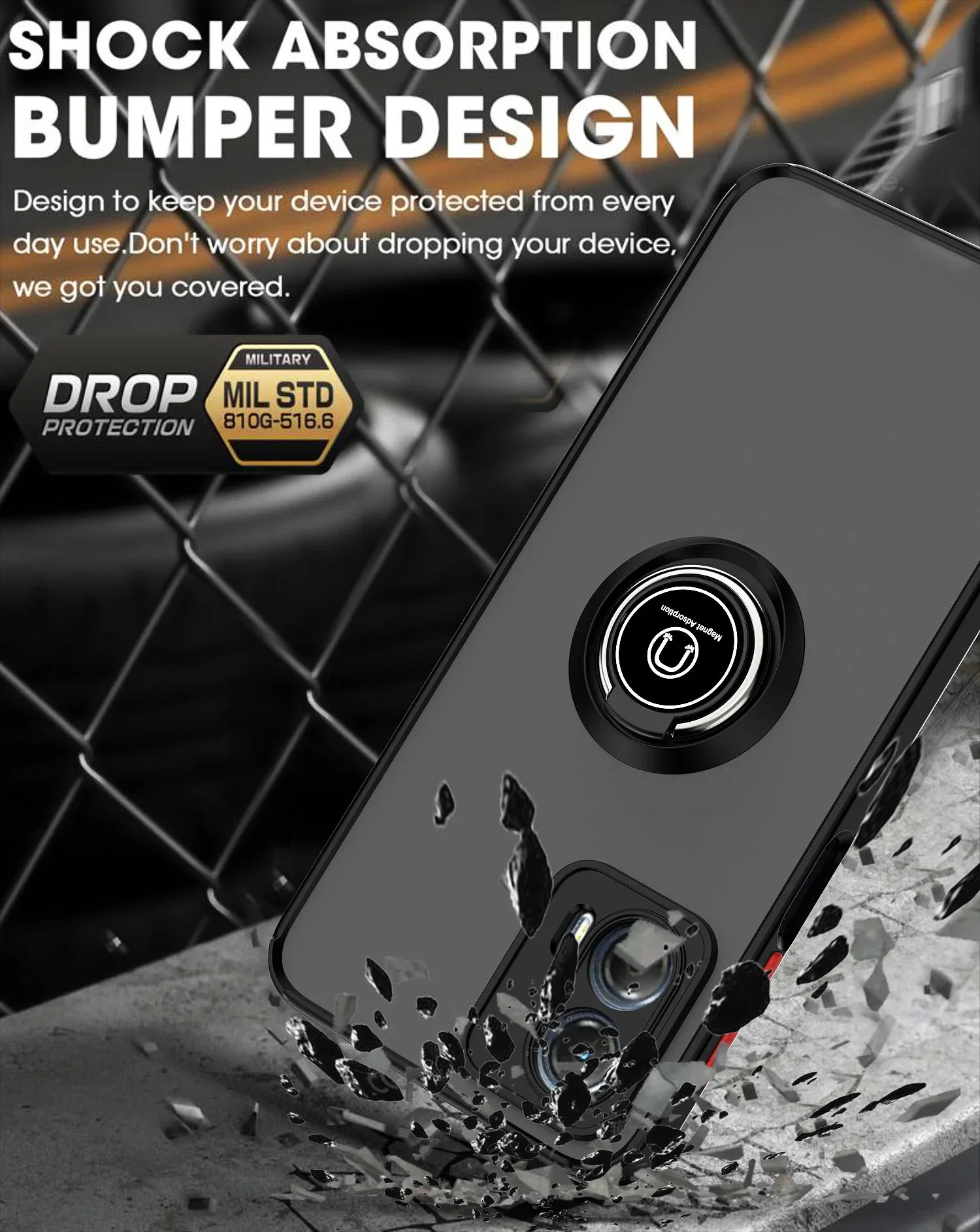 Armor Matte Case Cover Ring Magnetic Holder Stand For Motorola Moto G Stylus 5G G Power Pure Play