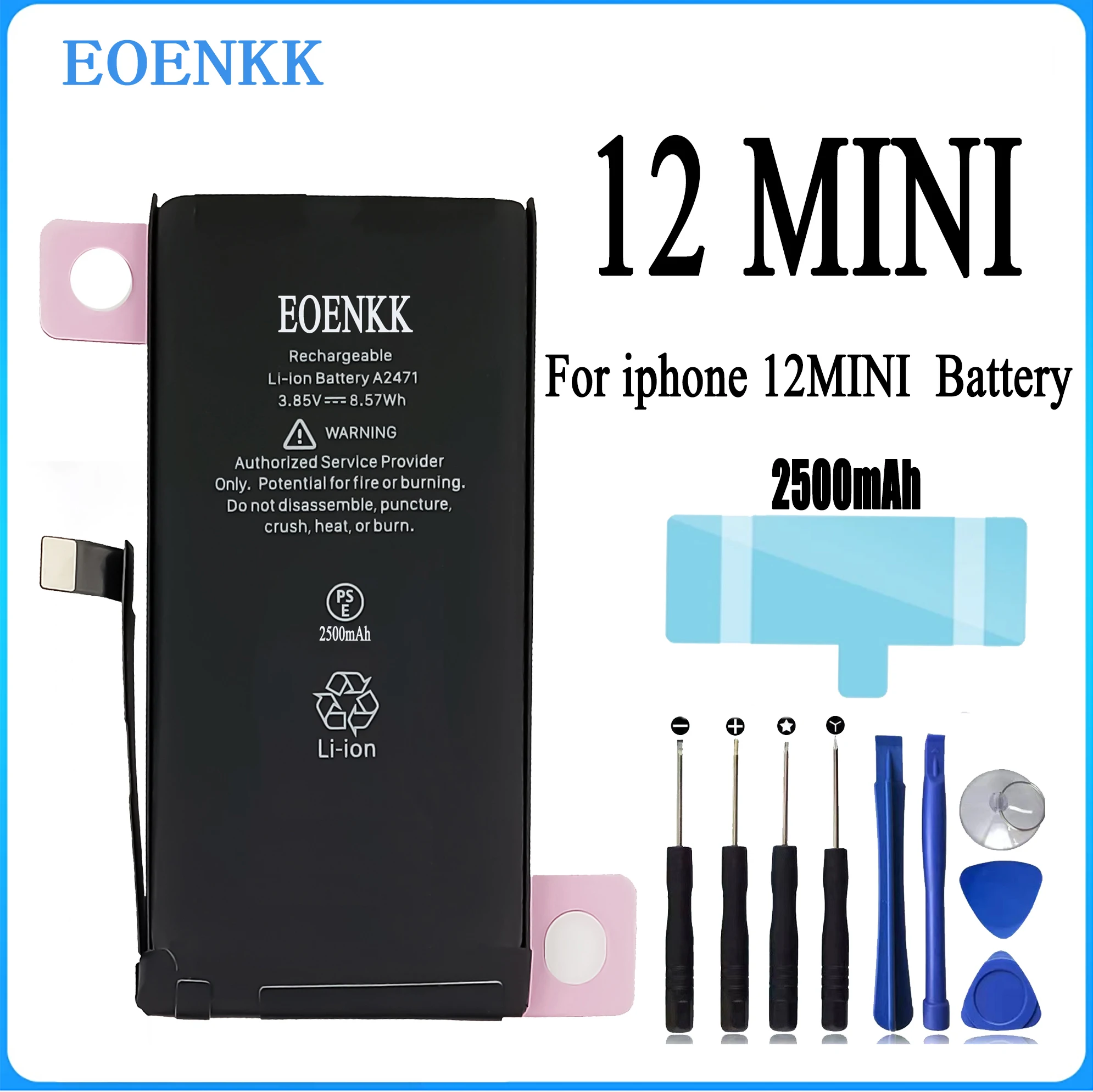 EOENKK 2500MAH Battery For iPhone 12mini IP 12mini Replacement High ...