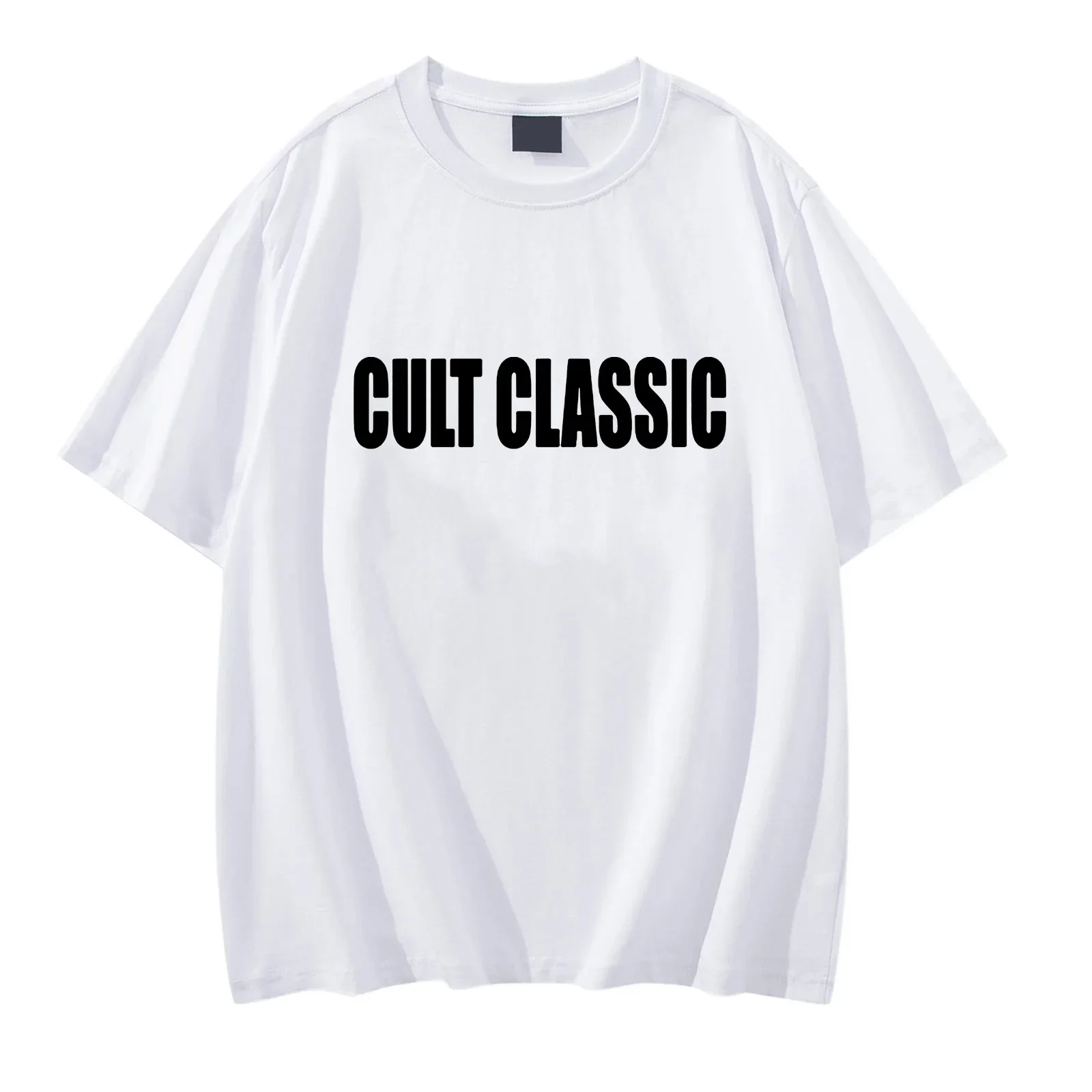 Uomo Donna Y2K Vintage Graphic Tees Streetwear Mean Hip Hop Punk Camicie Manica Corta T-Shirt Top Oversize Abiti Casual, Beige, M