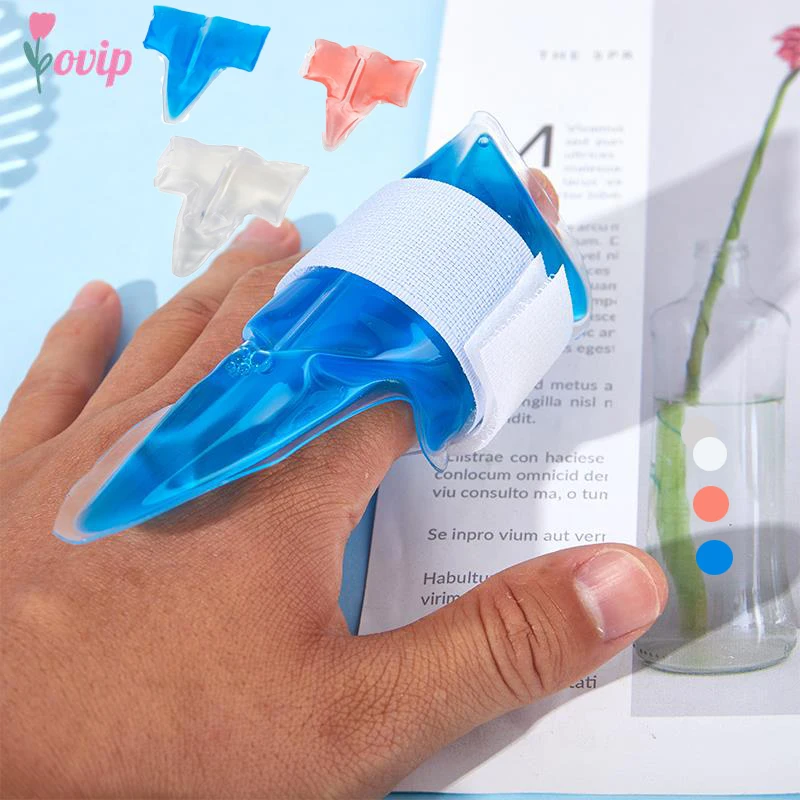 

Reusable Ice Bag Water Injection Icing Finger Cold Gel Ice Packs Cold Compress Therapy Refreshing Ice Packs Blue