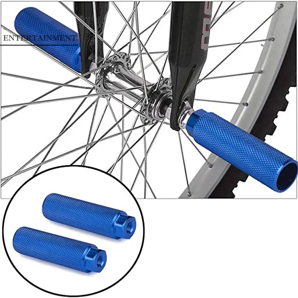 

1 Pair Bike Pedals Axle Foot Rest Pegs Anti-Slip Aluminum Alloy BMX MTB Road Cycling Bicycle Front Rear Socle Pedal Fit 3/8 inch