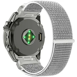 Nylon Weave QuickFit Sports Watch Strap (22mm/26mm) - QuickFit 26mm (White Gray)