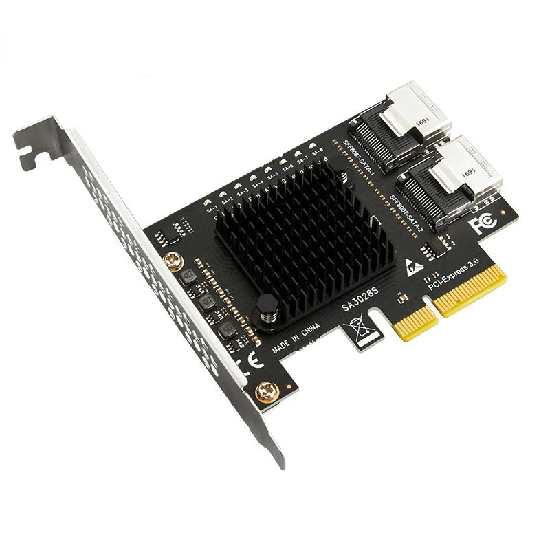 PCIe to SFF-8087 SATA3.0 expansion card Mini-SAS/SATA disk conversion card Eight ports