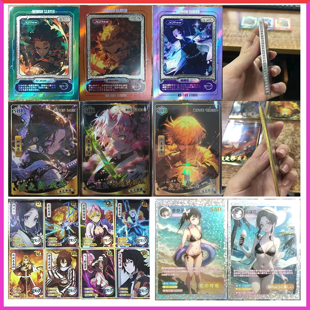 Anime Demon Slayer Kadou Xp Sar Shr Ur Sp Kamado Nezuko Diamond Card Ragazzi Gioco Giocattolo Da Collezione Carta Regalo Di Compleanno Di Natale