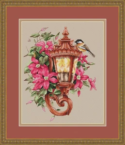 birds and wall lamps 36-44 DIY Cross Stitch Kit Aida 14CT 14CT Canvas Fabric Embroidery Set Living Room Decor