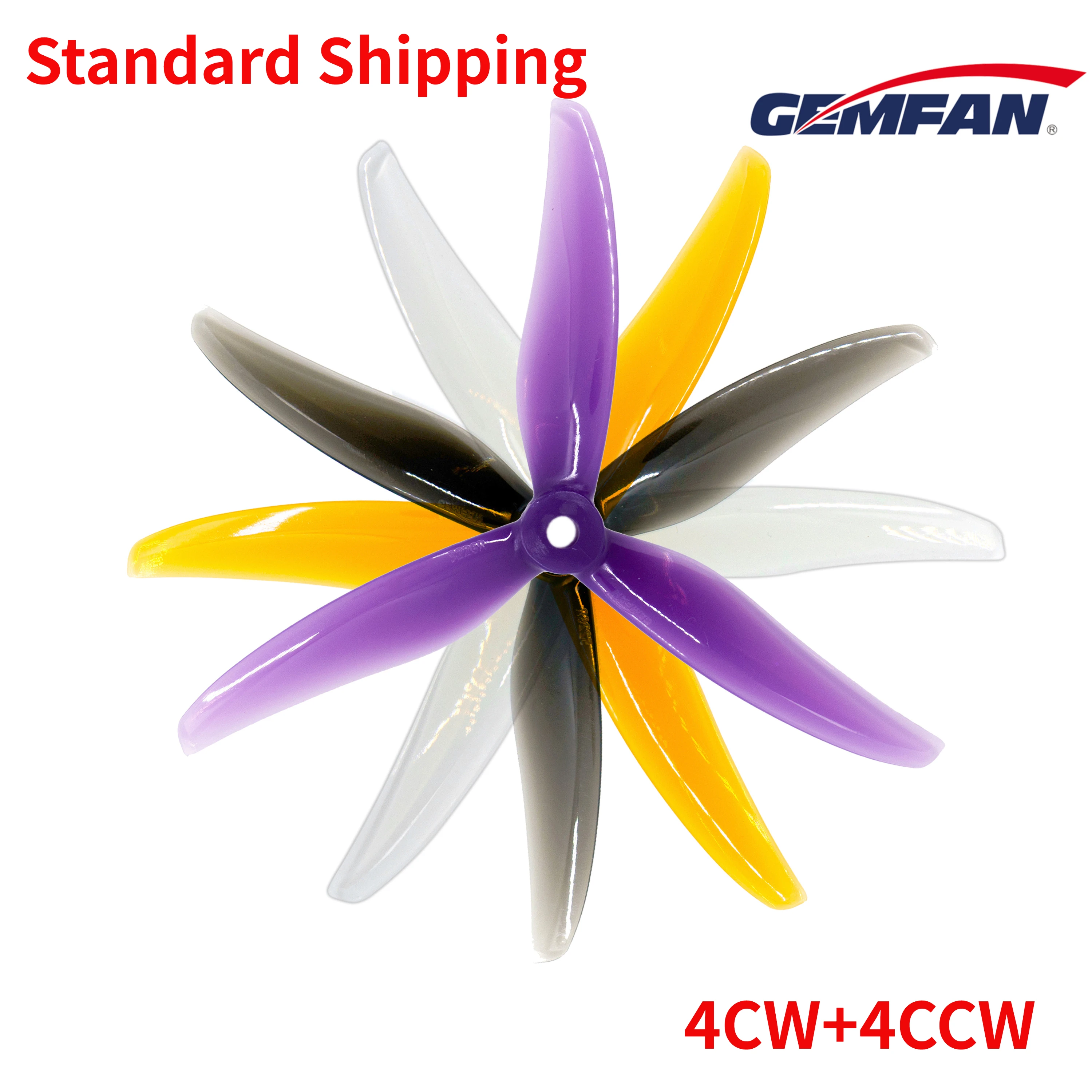 

6Pairs(6CW+6CCW) Gemfan Hurricane 5236 5.2X3.6X3 3-Blade PC Propeller Faster More Powerful for RC FPV Freestyle 5inch Drones