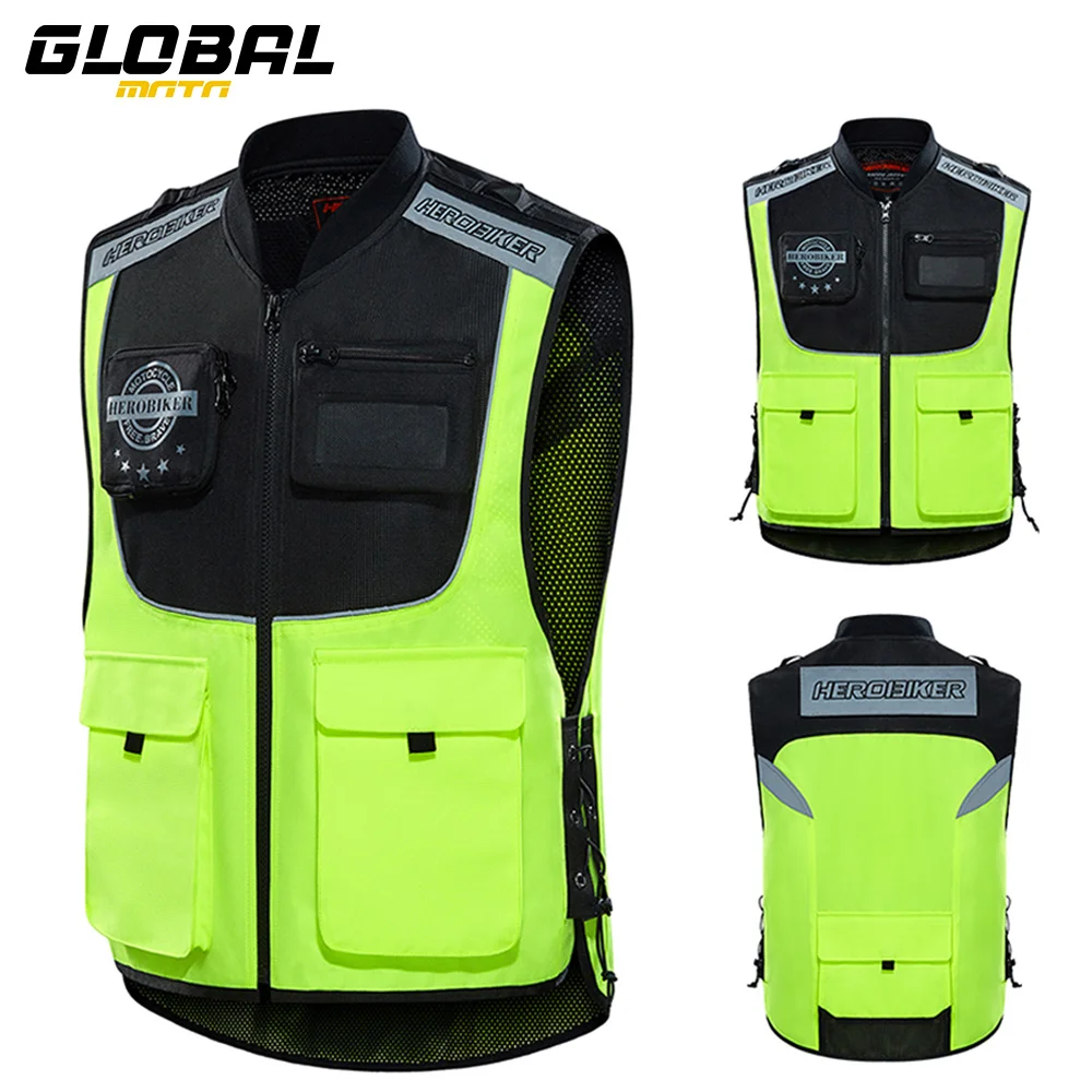 Motorcycle Reflective Clothing Safety Vest Body Safe Protective Device Traffic Facilities Racing Running Sports Warning Vest