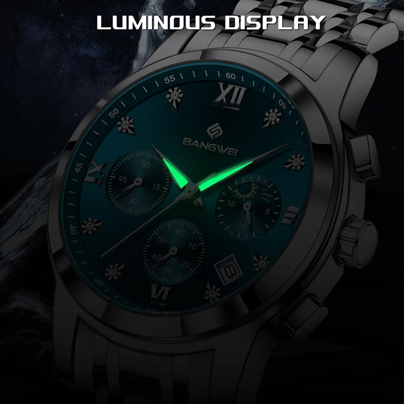 LIGE BANGWEI New Luxury Diamond Watch Women Fashion Simple Chronograph Wrist Watches for Women Waterproof Quartz Ladies Watch