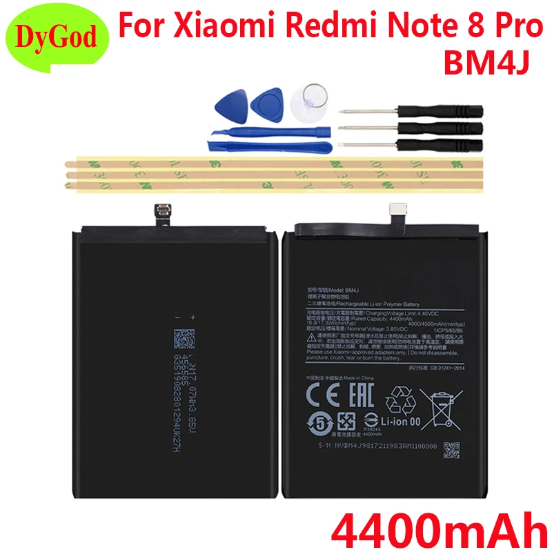 4400mah Bm4j For Xiaomi Redmi Note 8 Pro Battery Replacement Batterij