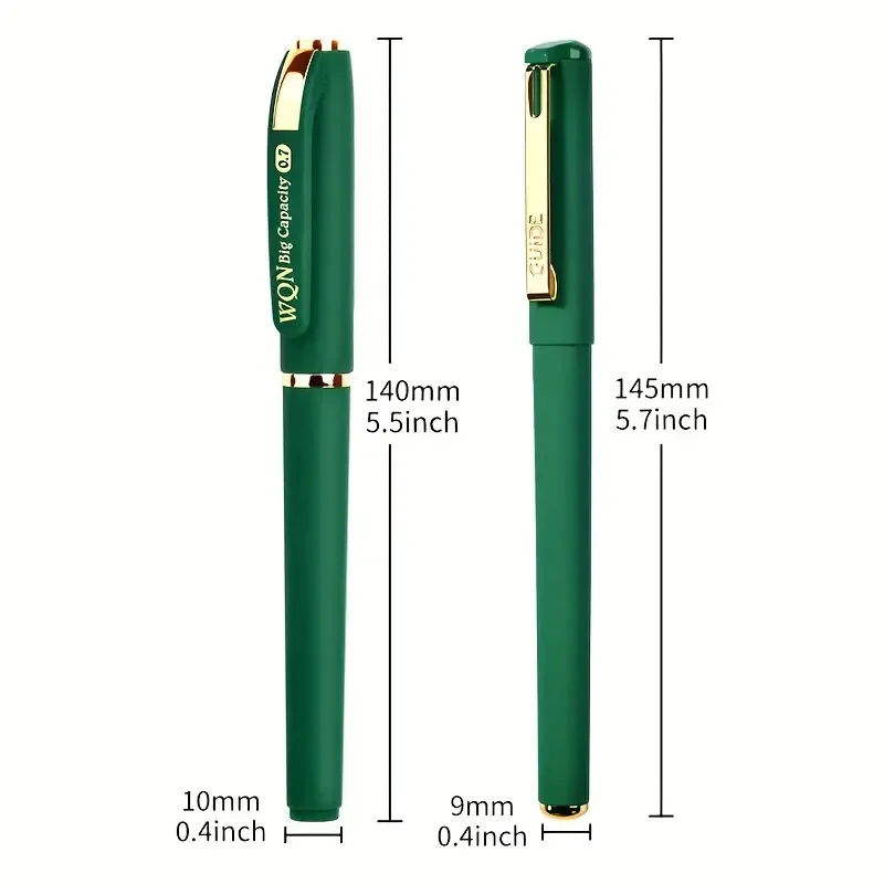 1pc/3pcs Green Ink Gel Pen, 1.0mm,for Writing, Large Capacity Refill, Office Supplies Back To Sochool Stationery 3