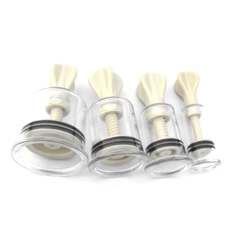 4 Size Nipple Sucker Enlarger Nipple Clamps Pussy Pump Clitoris Clip Vacuum Stimulate Breast Enlarger Sex Toy for Women Men BDSM