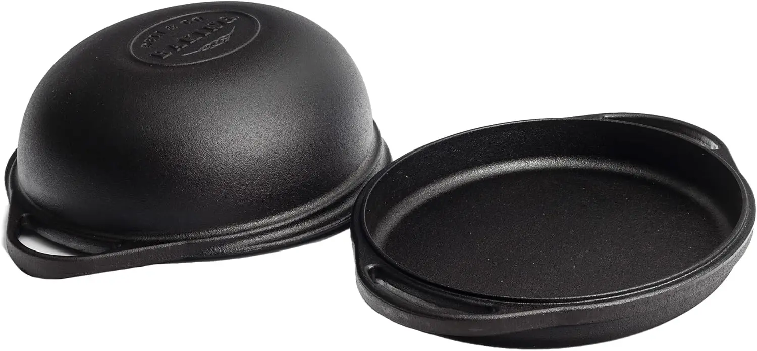 Cast Iron Bread Pan | Bake sourdough bread, grill steaks and cook stews | Seasoned 4